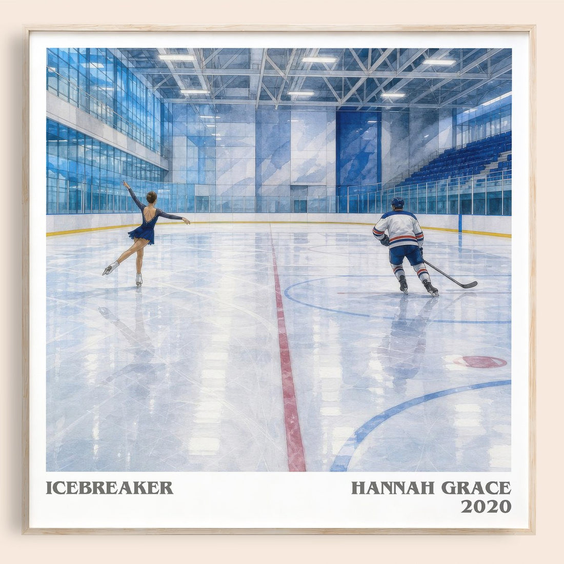 Icebreaker literary book poster by Hannah Grace – framed literary art print