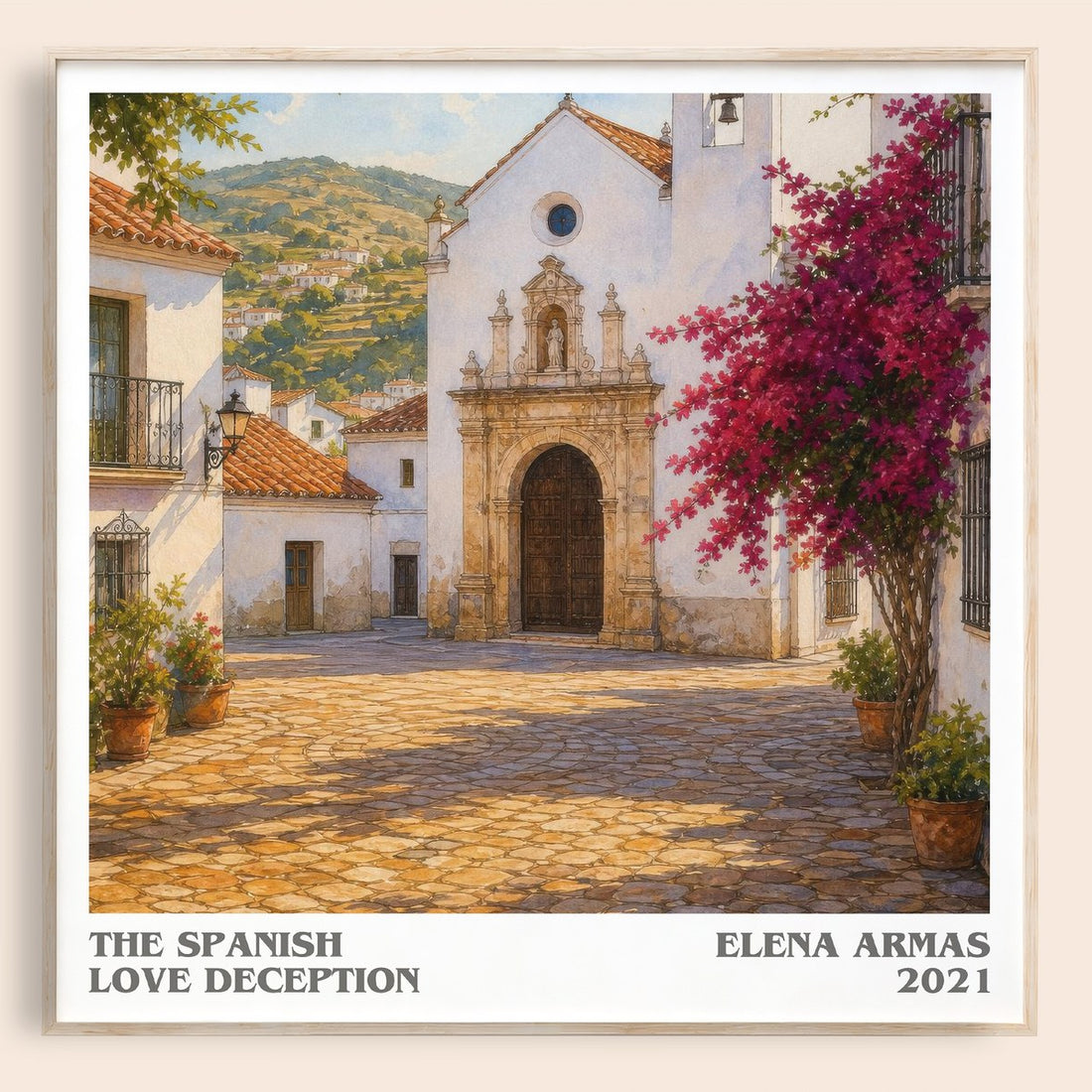 The Spanish Love Deception literary book poster by Elena Armas – framed literary art print