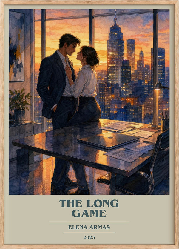 The Long Game Book Cover Poster by Elena Armas