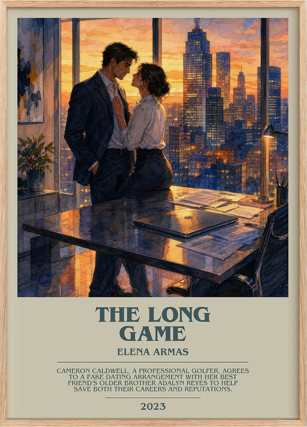 The Long Game Bookish Wall Art by Elena Armas