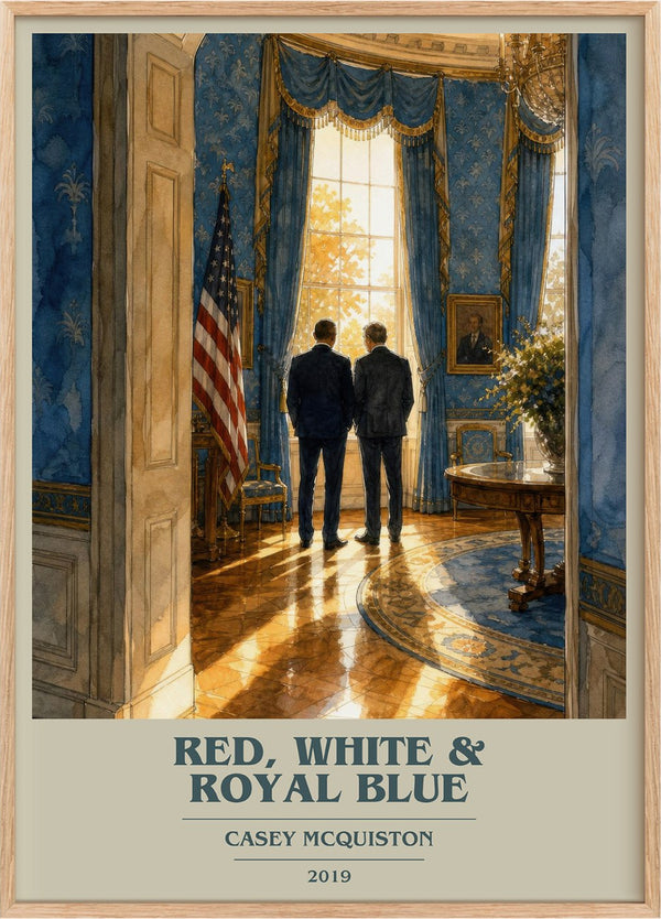 Red, White & Royal Blue Book Cover Poster by Casey McQuiston