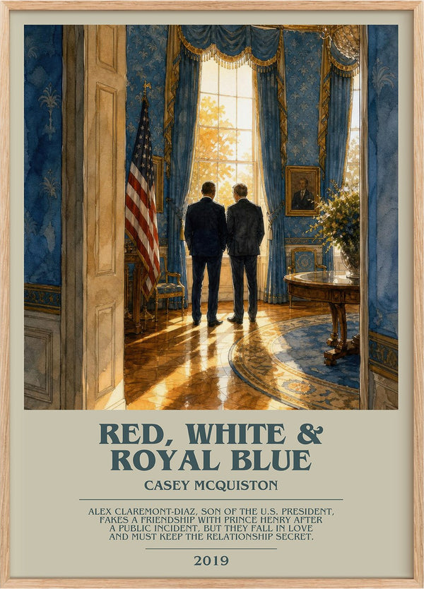Red, White & Royal Blue Bookish Wall Art by Casey McQuiston