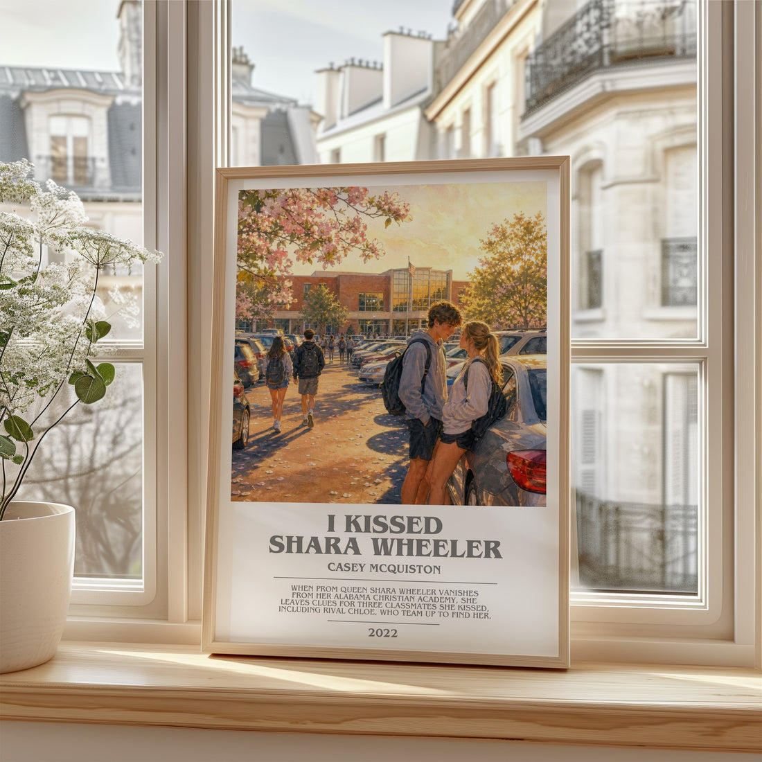 I Kissed Shara Wheeler bookish poster colour and style options – Casey McQuiston book art
