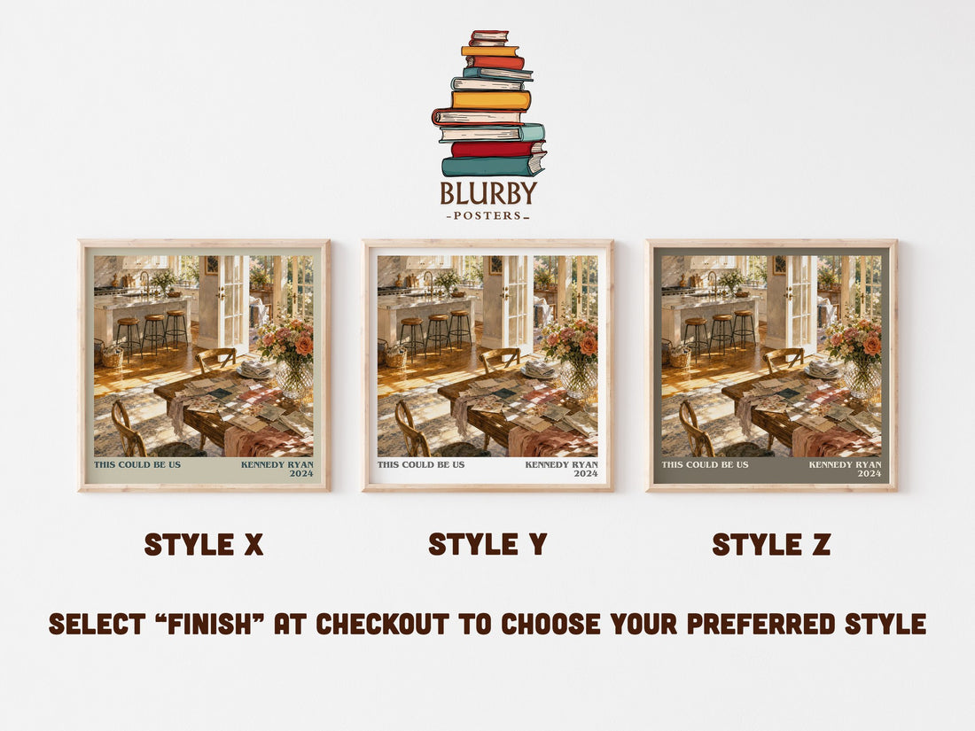 This Could Be Us literary print in frame leaning in hallway – romance wall art (mockup)