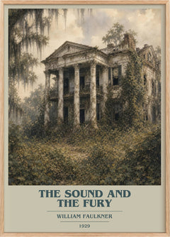 The Sound and the Fury Book Cover Poster by William Faulkner
