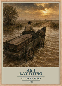 As I Lay Dying Book Cover Poster by William Faulkner