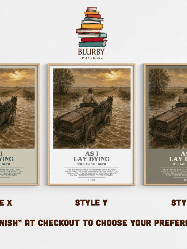 As I Lay Dying bookish print in frame leaning in hallway – literary fiction wall art