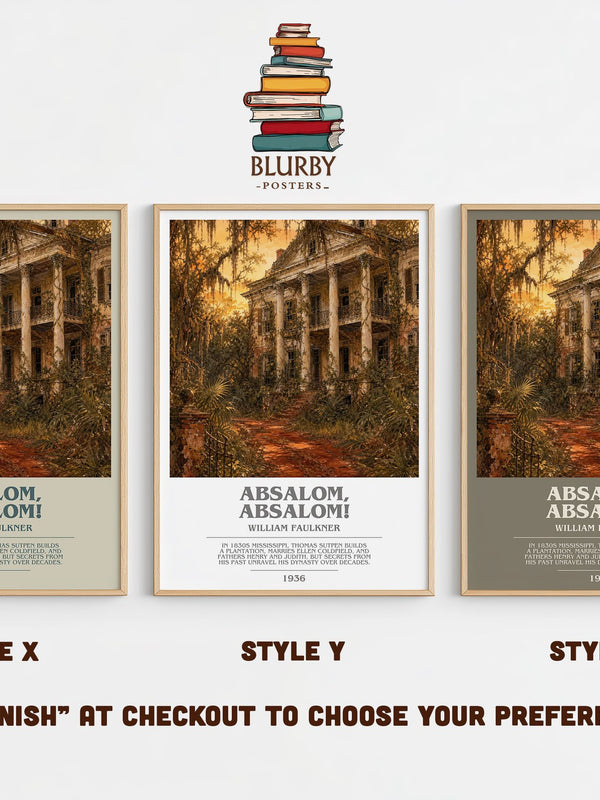 Absalom, Absalom! bookish print in frame leaning in hallway – gothic wall art
