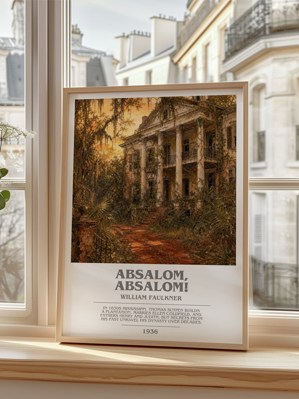 Absalom, Absalom! bookish poster colour and style options – William Faulkner book art