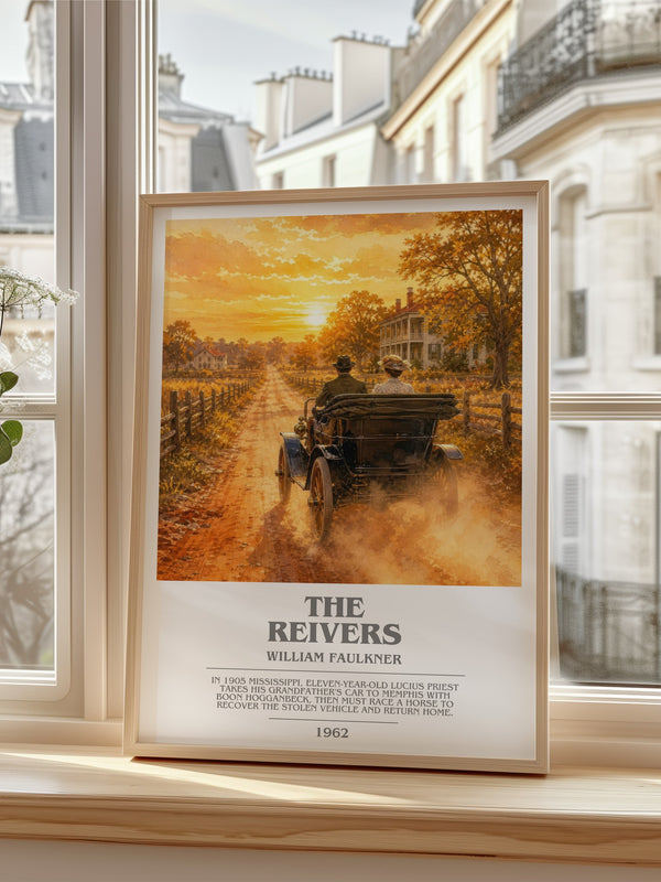 The Reivers bookish poster colour and style options – William Faulkner book art