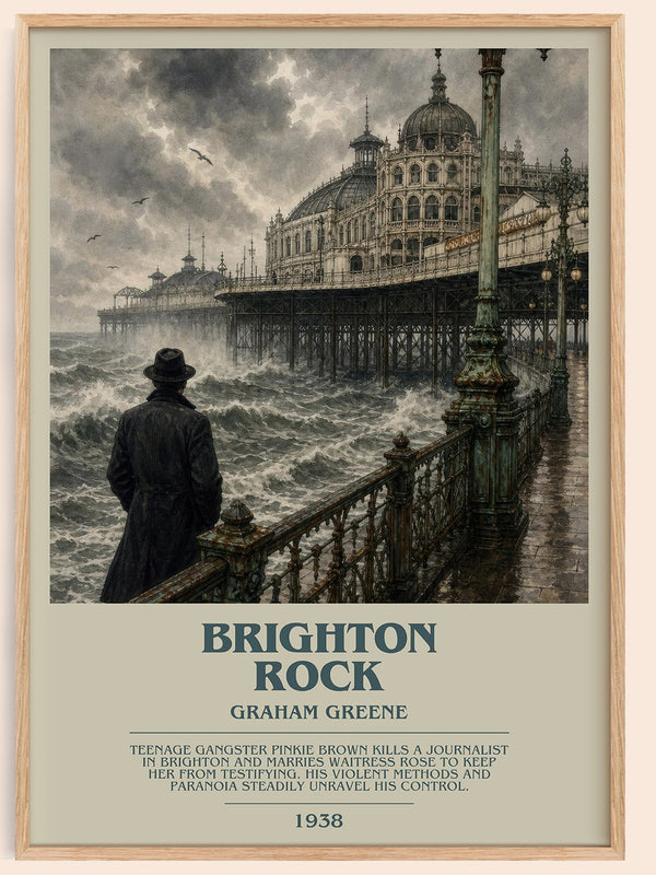 Brighton Rock bookish book poster by Graham Greene – framed literary art print