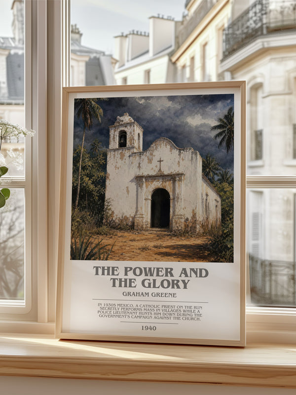 The Power and the Glory bookish poster colour and style options – Graham Greene book art