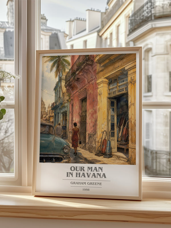 Our Man in Havana book cover poster colour and style options – Graham Greene book art