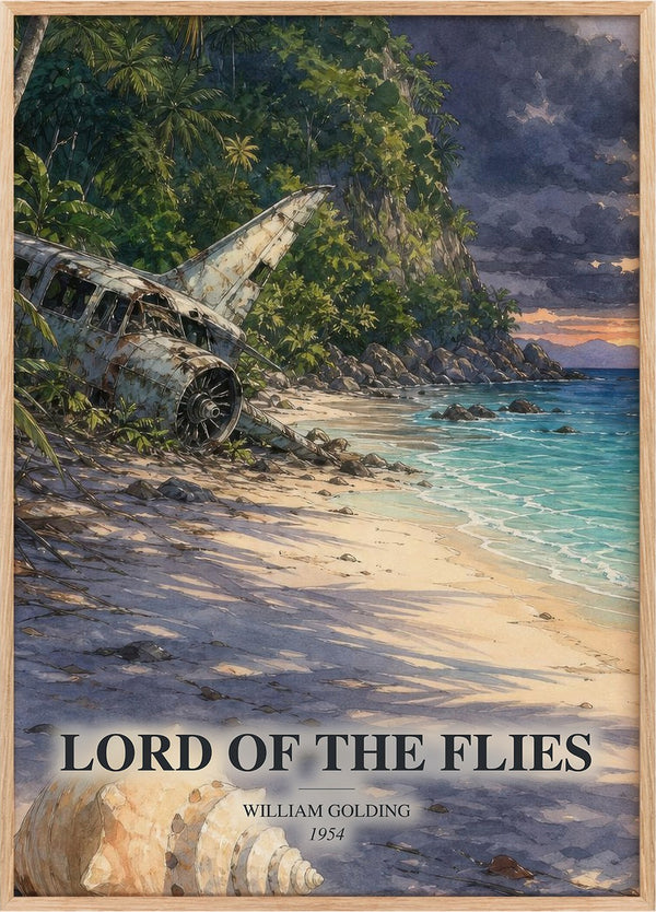 Lord of the Flies Book Watercolour Illustration by William Golding
