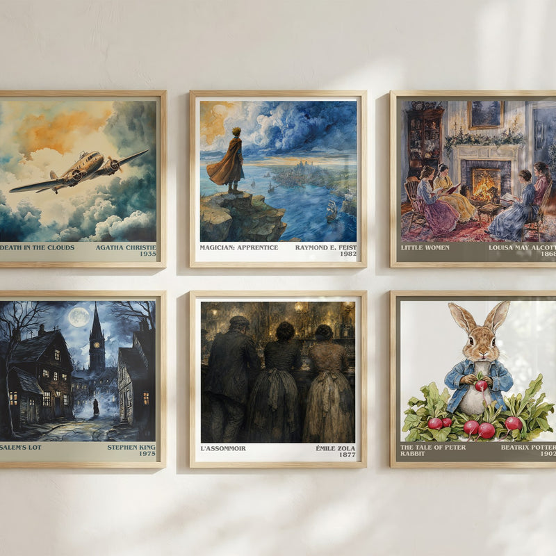 L'Assommoir literary art print colour and style options – Émile Zola book art