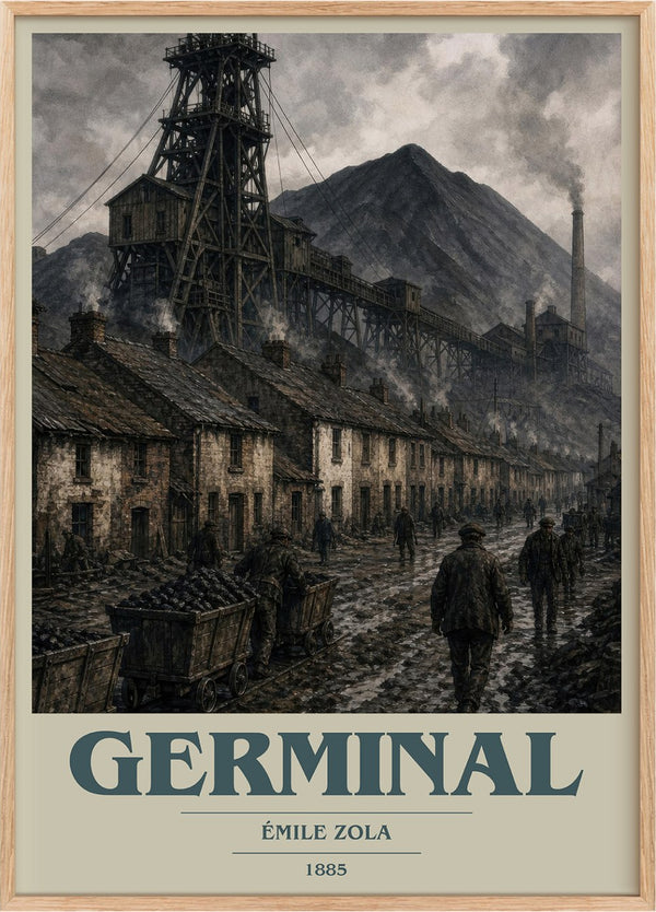 Germinal Book Cover Poster by Émile Zola