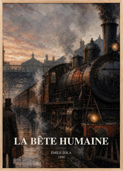 La Bête Humaine Book Watercolour Illustration by Émile Zola