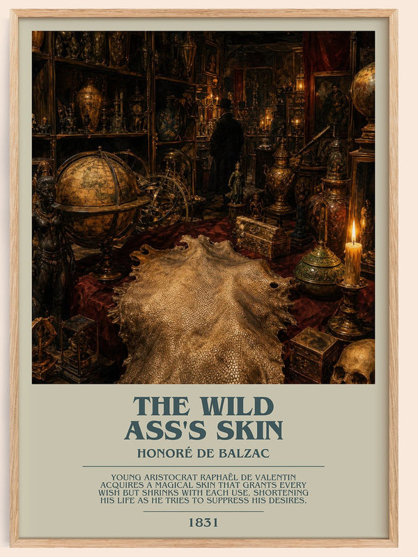 The Wild Ass's Skin bookish book poster by Honoré de Balzac – framed literary art print