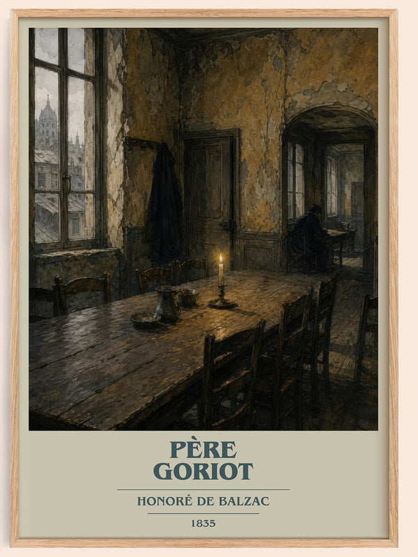 Père Goriot book cover book poster by Honoré de Balzac – framed literary art print