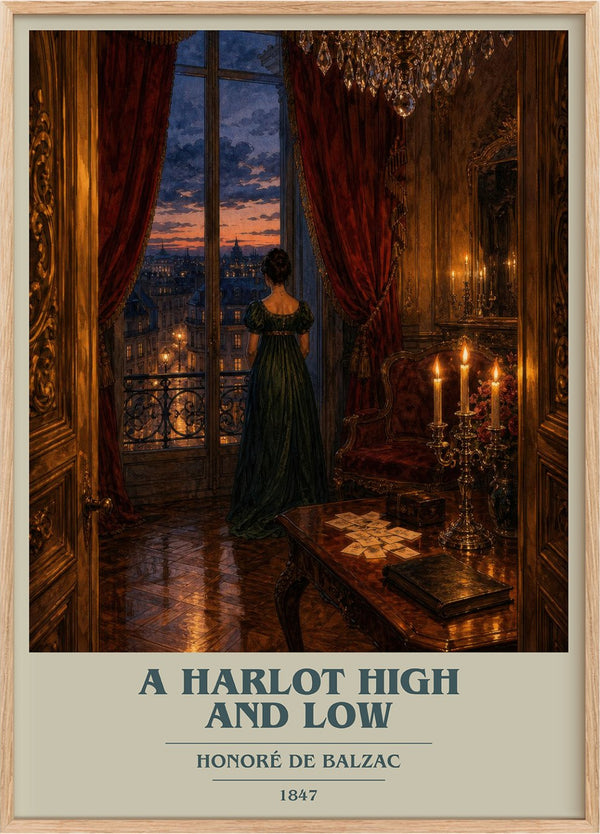 A Harlot High and Low Book Cover Poster by Honoré de Balzac