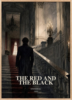 The Red and the Black Book Watercolour Illustration by Stendhal