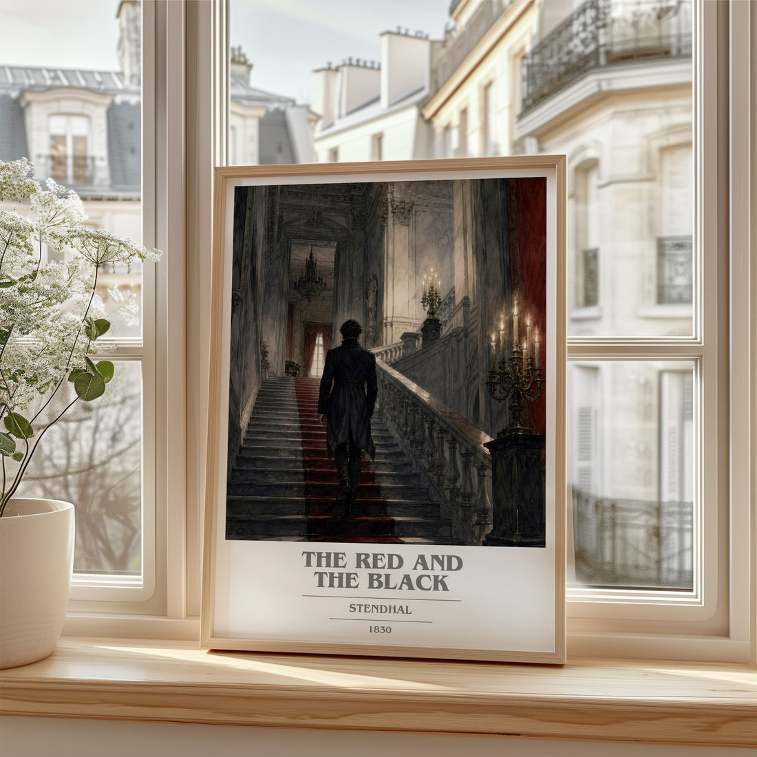 The Red and the Black book cover poster colour and style options – Stendhal book art