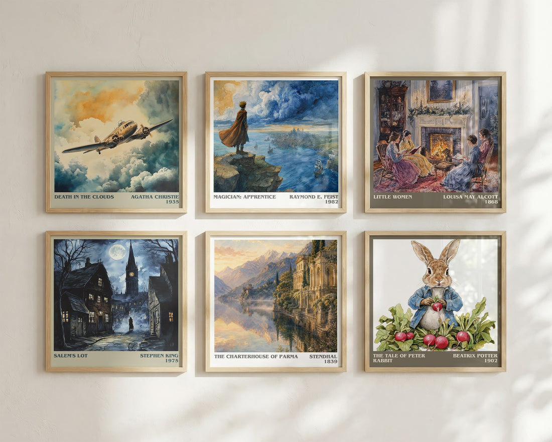 The Charterhouse of Parma literary art print colour and style options – Stendhal book art