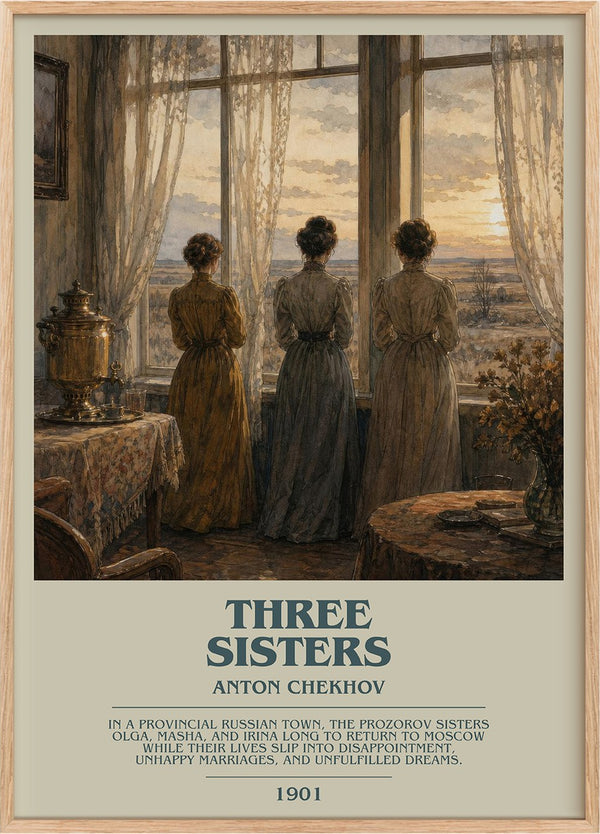 Three Sisters Bookish Wall Art by Anton Chekhov