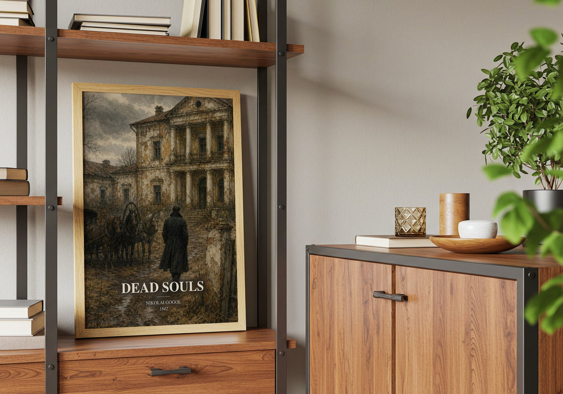 Dead Souls book watercolour illustration paper finish options – matte satin gloss