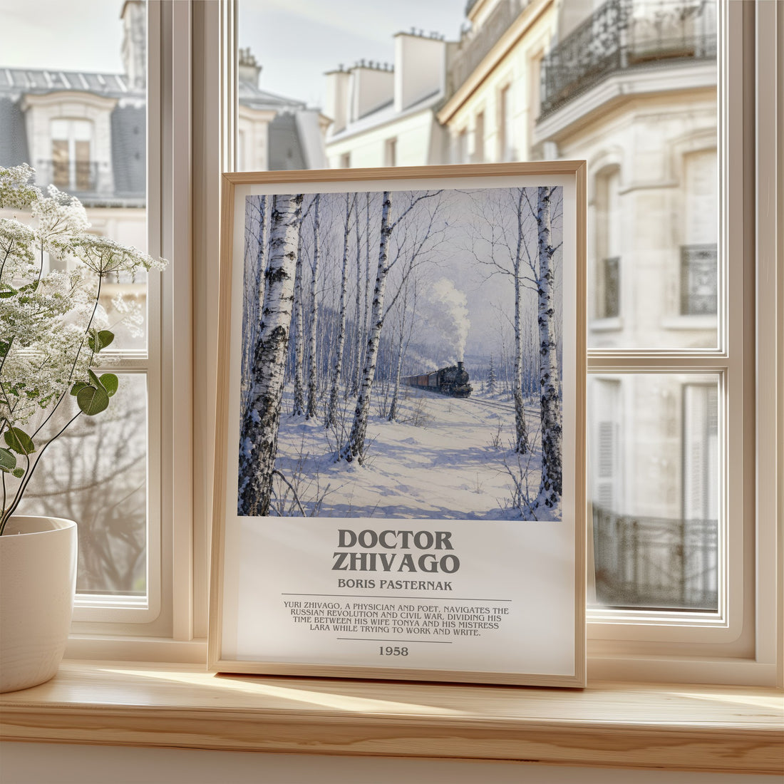 Doctor Zhivago bookish poster colour and style options – Boris Pasternak book art