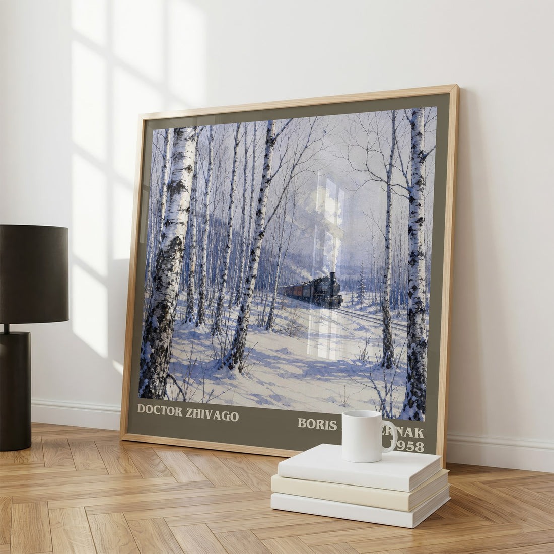 Doctor Zhivago literary print framed by window – literary home decor