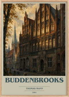 Buddenbrooks Book Cover Poster by Thomas Mann