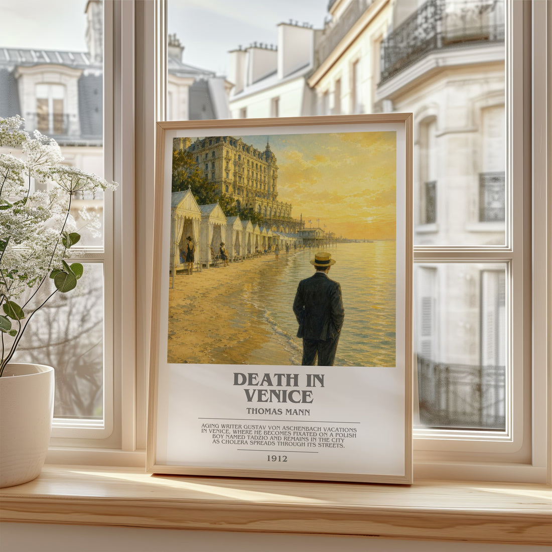 Death in Venice bookish poster colour and style options – Thomas Mann book art