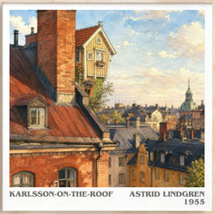 Karlsson-on-the-Roof Literary Art Print by Astrid Lindgren