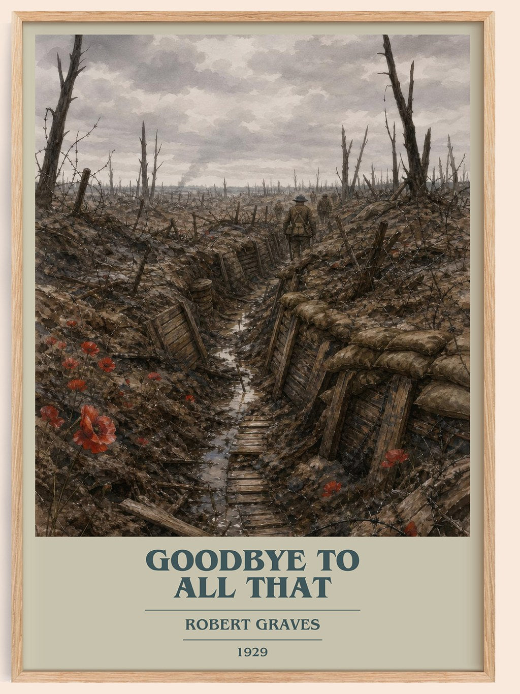 Goodbye to All That book cover book poster by Robert Graves – framed literary art print