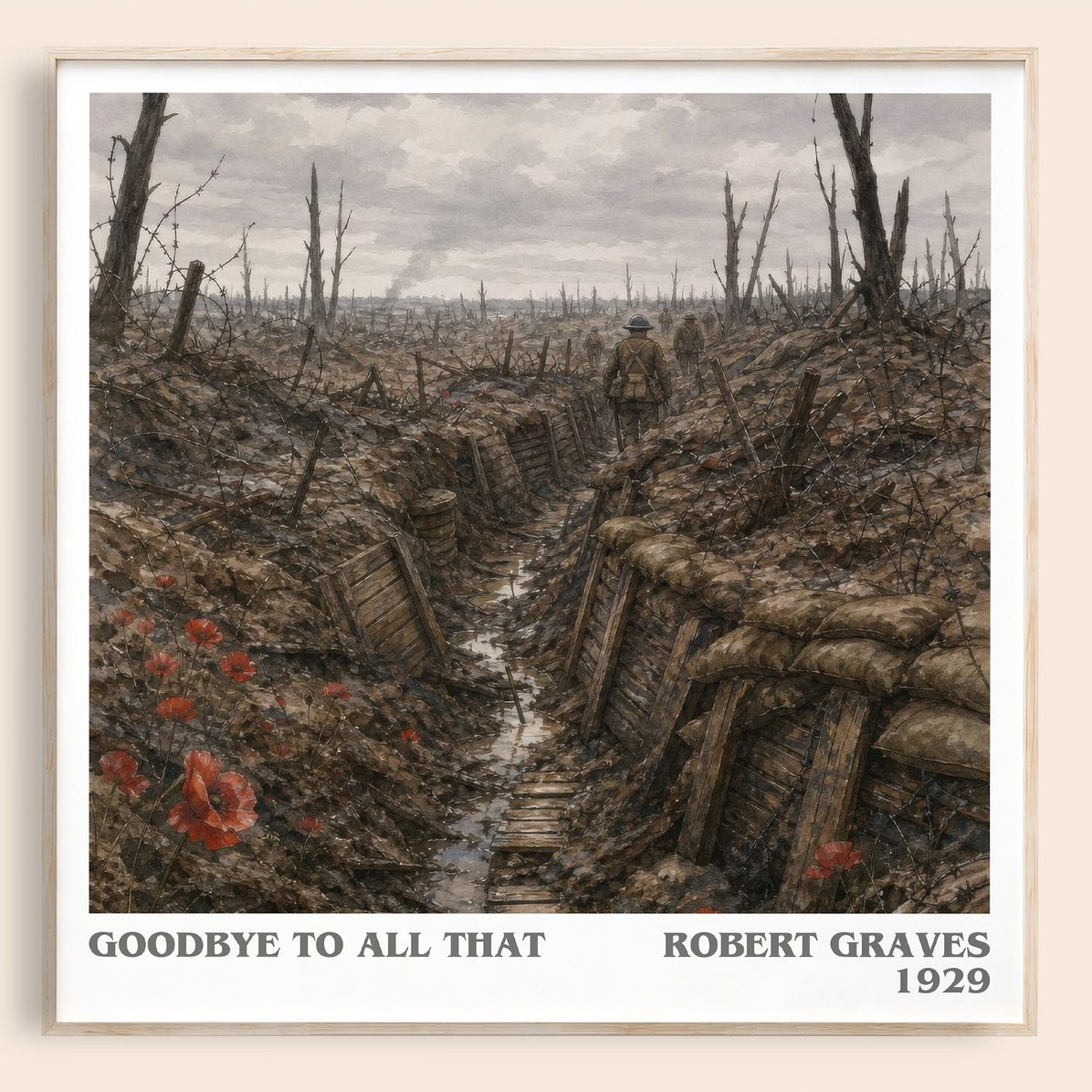 Goodbye to All That literary book poster by Robert Graves – framed literary art print