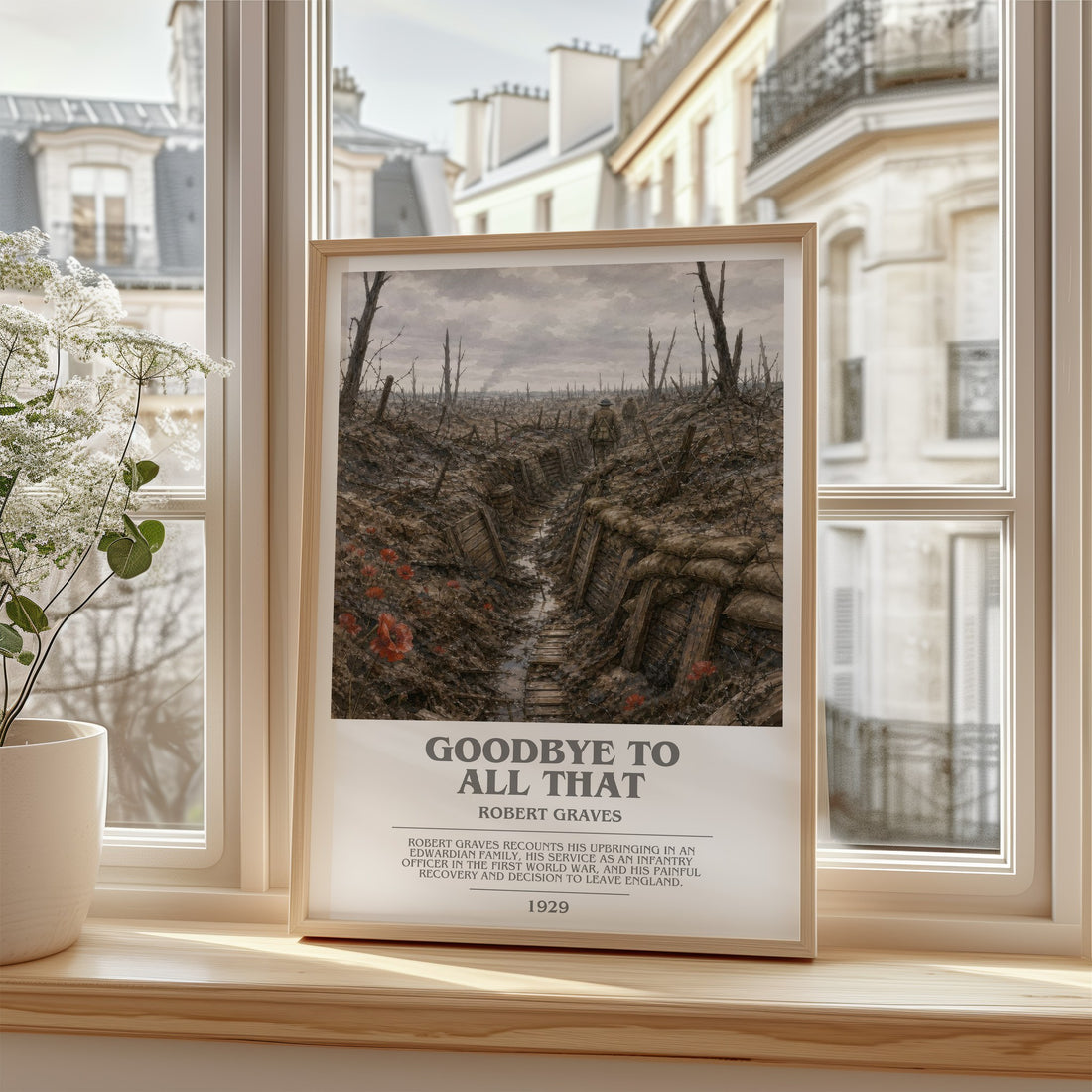 Goodbye to All That bookish poster colour and style options – Robert Graves book art