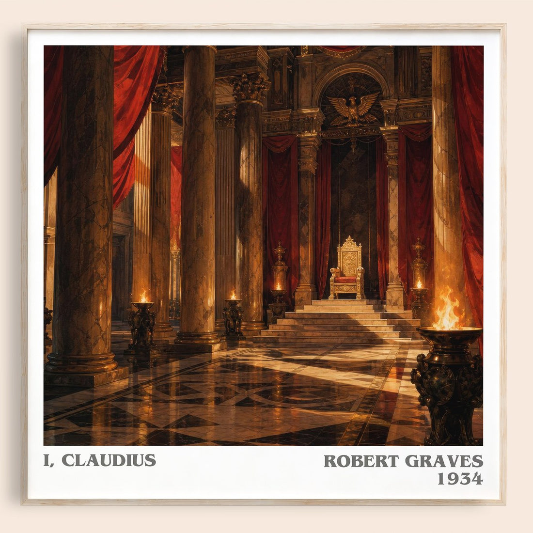 I, Claudius literary book poster by Robert Graves – framed literary art print