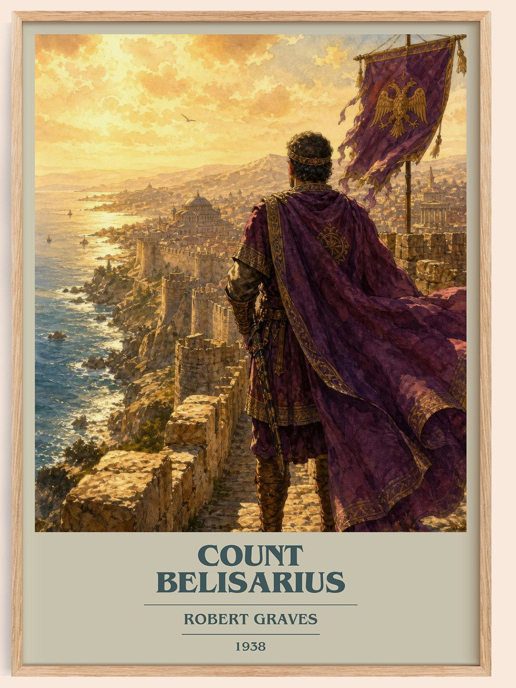 Count Belisarius book cover book poster by Robert Graves – framed literary art print