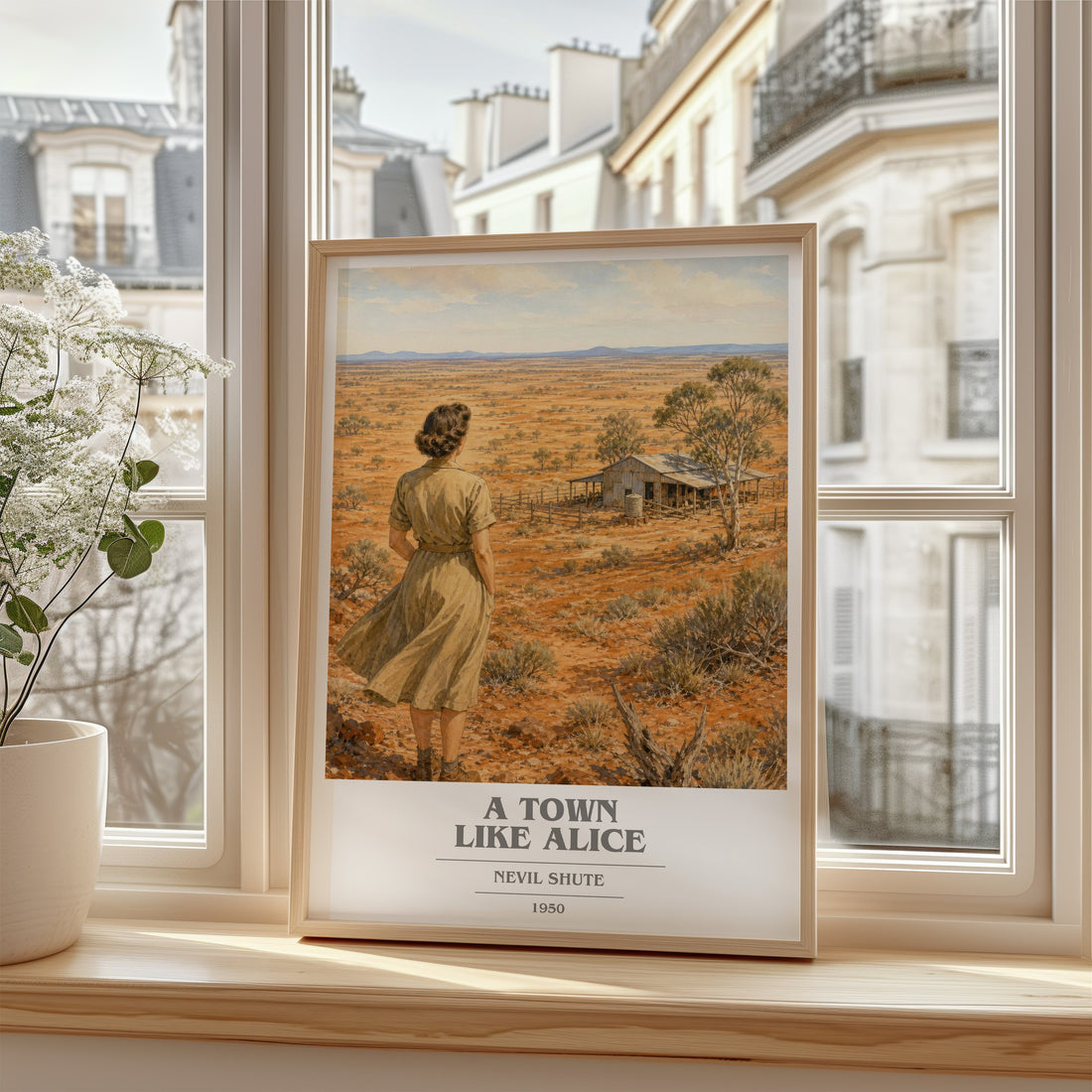 A Town Like Alice book cover poster colour and style options – Nevil Shute book art