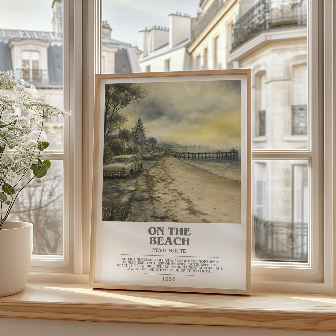 On the Beach bookish poster colour and style options – Nevil Shute book art