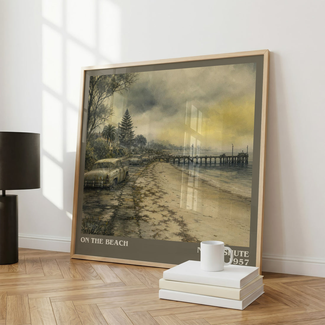 On the Beach literary print framed by window – literary home decor