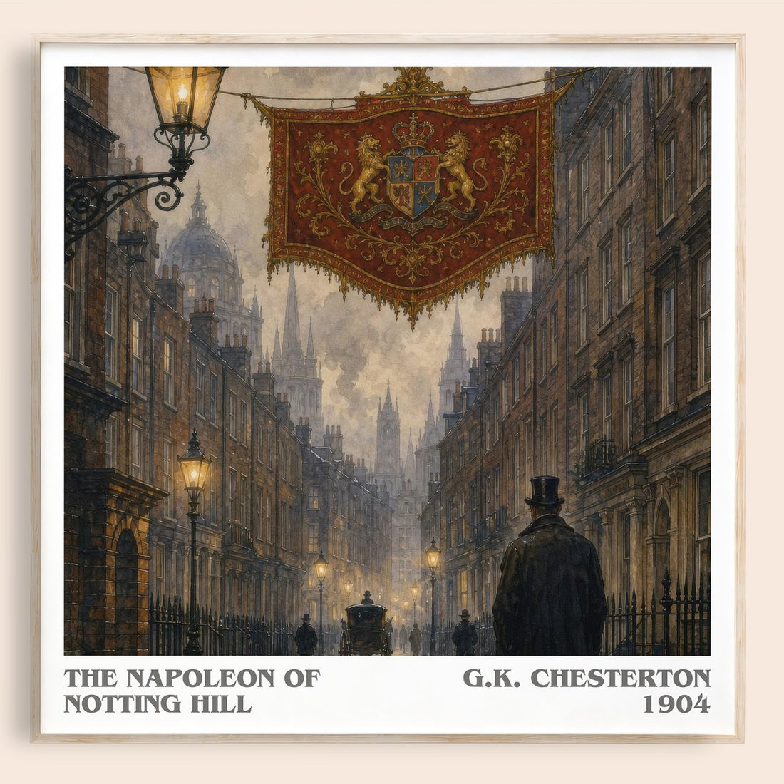The Napoleon of Notting Hill literary book poster by G.K. Chesterton – framed literary art print