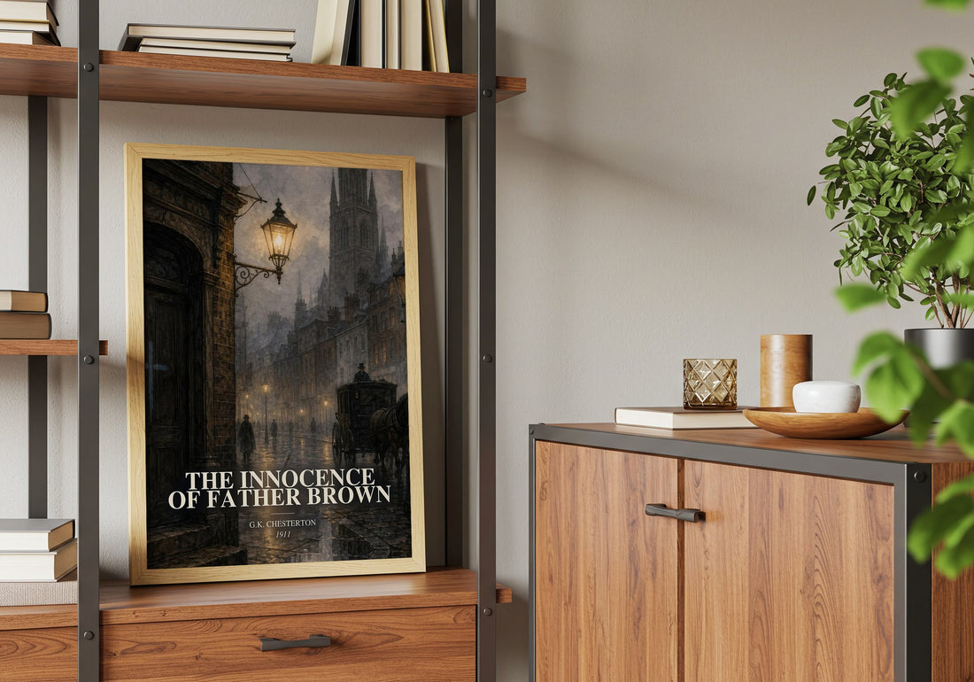 The Innocence of Father Brown book watercolour illustration paper finish options – matte satin gloss