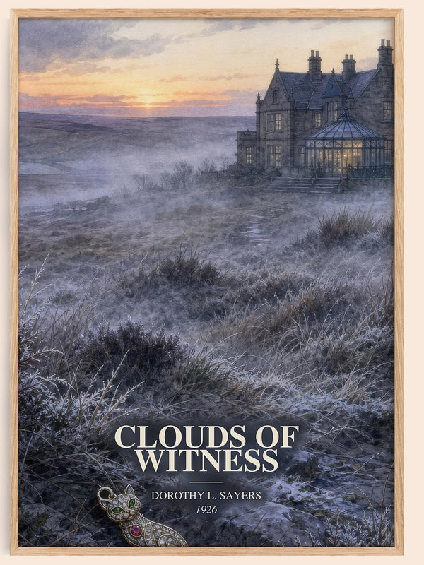 Clouds of Witness watercolour book poster by Dorothy L. Sayers – framed literary art print