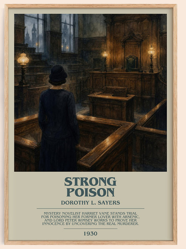 Strong Poison bookish book poster by Dorothy L. Sayers – framed literary art print