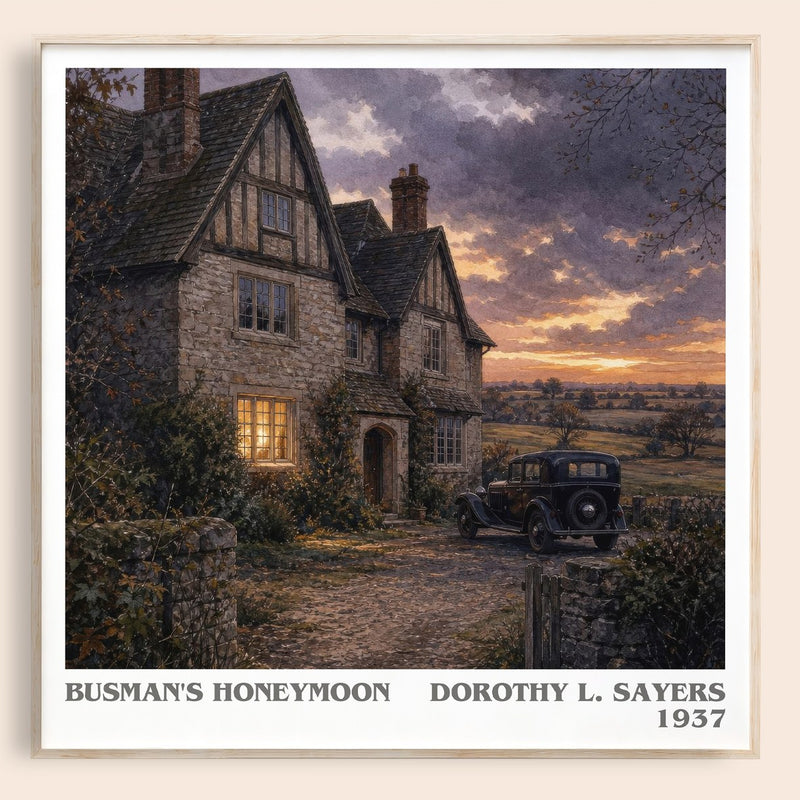 Busman's Honeymoon literary book poster by Dorothy L. Sayers – framed literary art print