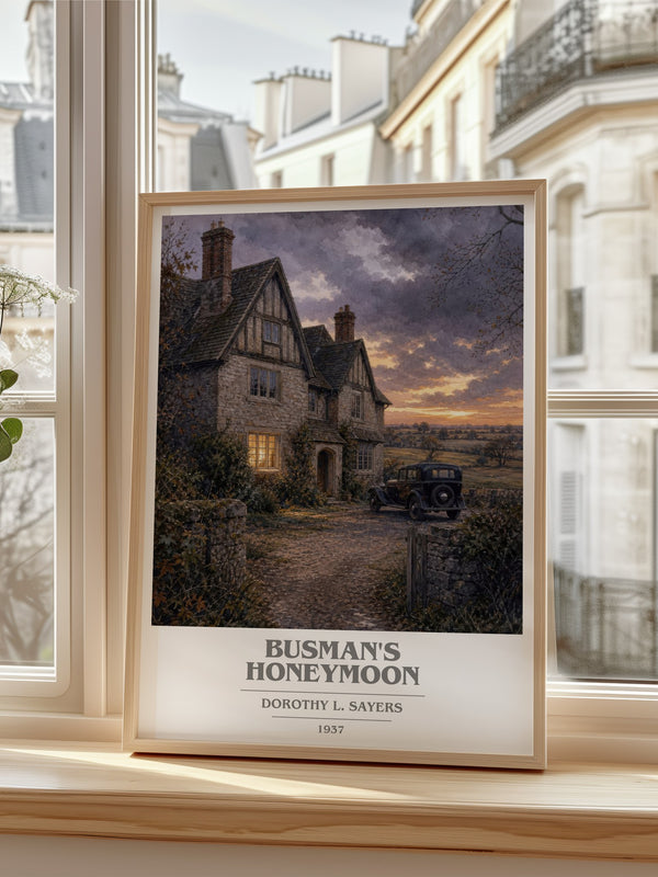 Busman's Honeymoon book cover poster colour and style options – Dorothy L. Sayers book art