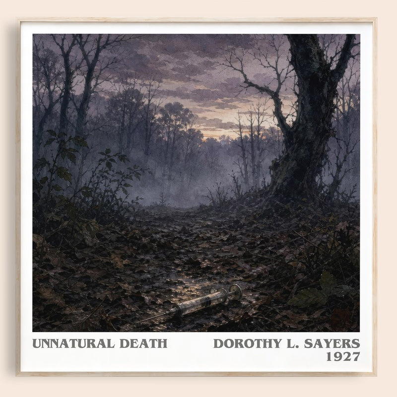 Unnatural Death literary book poster by Dorothy L. Sayers – framed literary art print