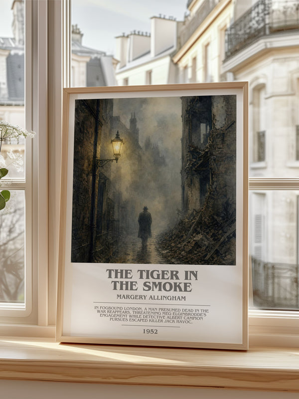 The Tiger in the Smoke bookish poster colour and style options – Margery Allingham book art